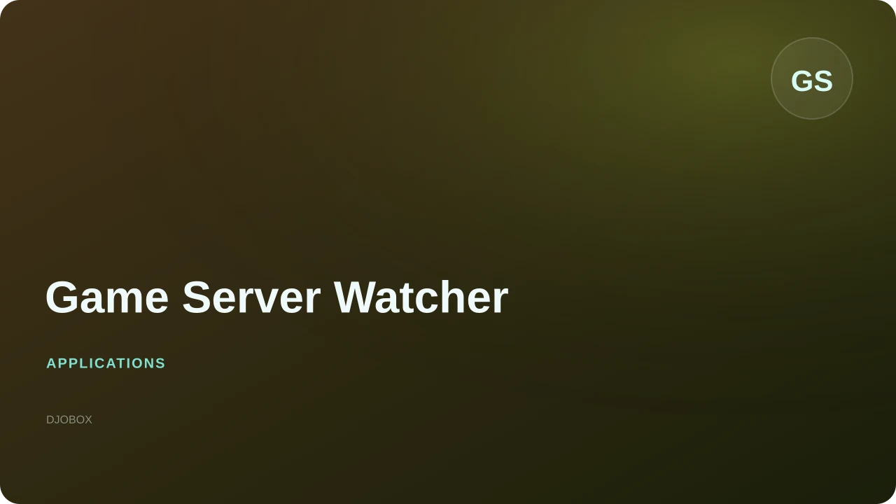 Game Server Watcher