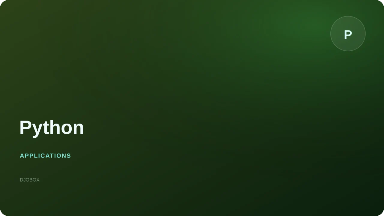 DJOBOX Cloud · Python